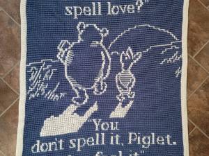 Classic Pooh and Piglet - How Do You Spell Love Mosaic Crochet Pattern