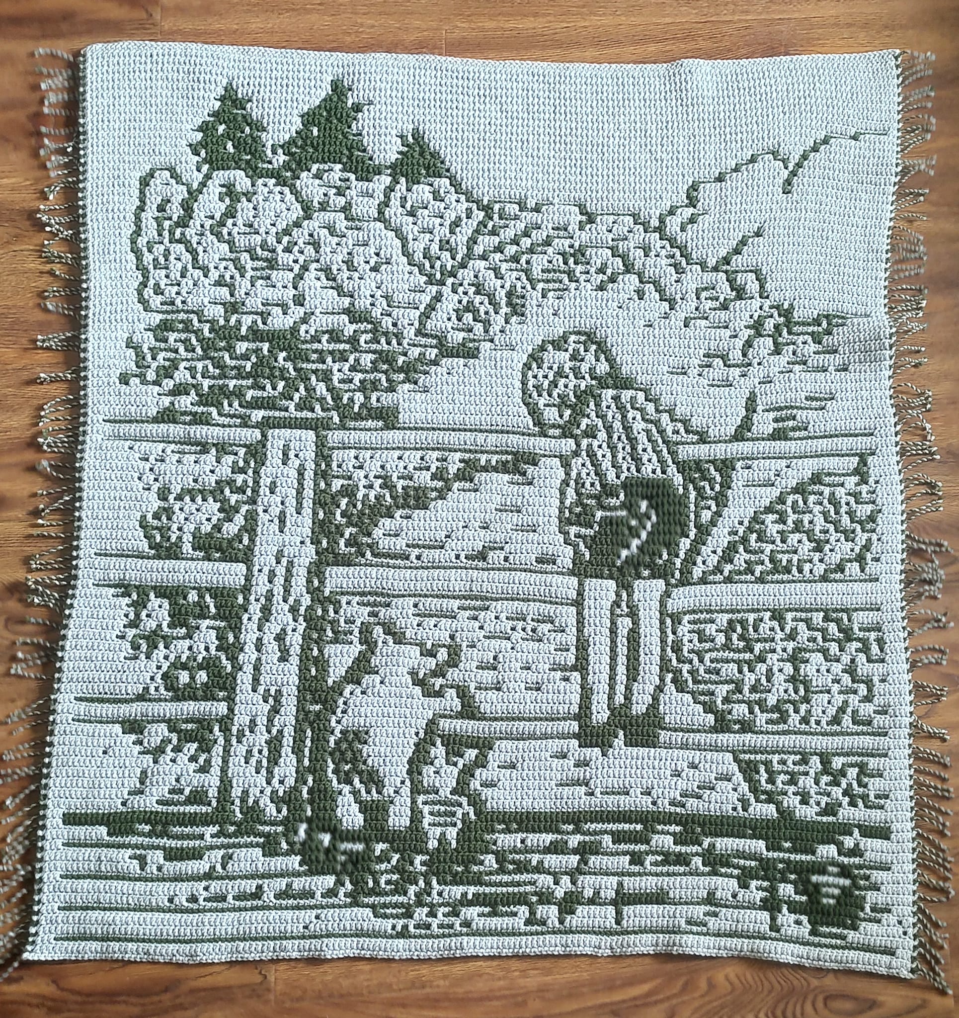 Classic Pooh - On the Bridge Mosaic Crochet Pattern