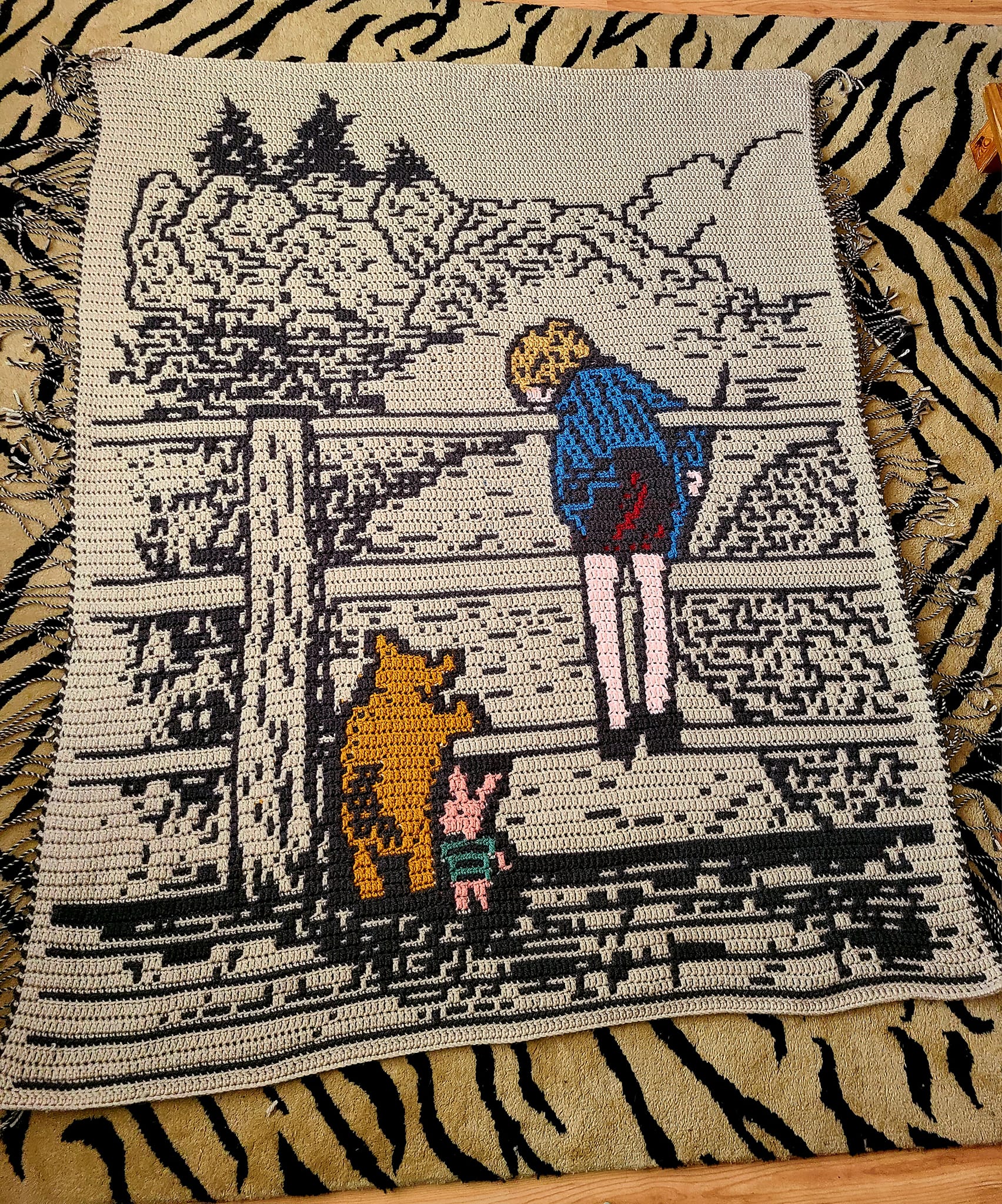 Classic Pooh - On the Bridge Mosaic Crochet Pattern - Image 5