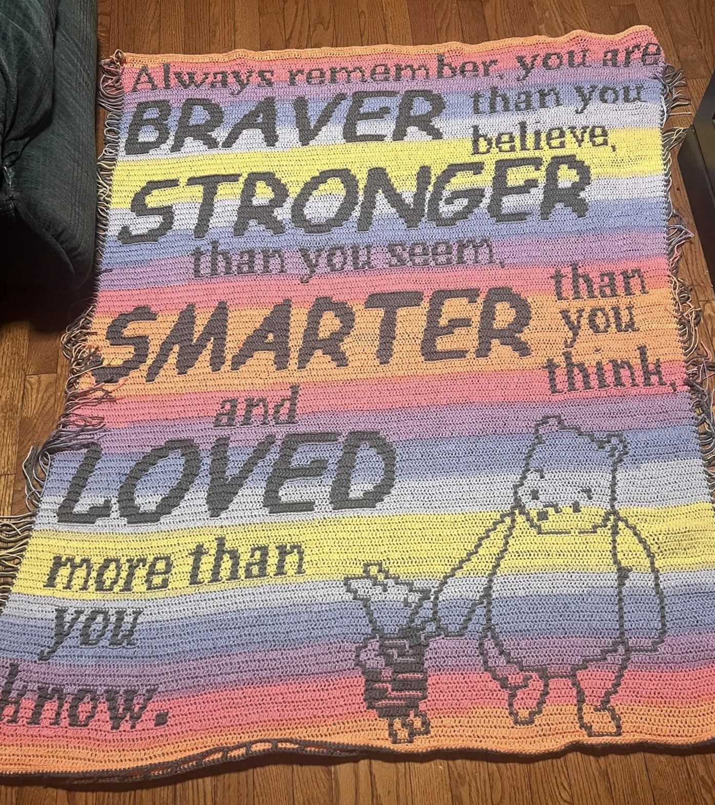 Classic Pooh - Braver Than You Believe Mosaic Crochet Pattern - Image 3