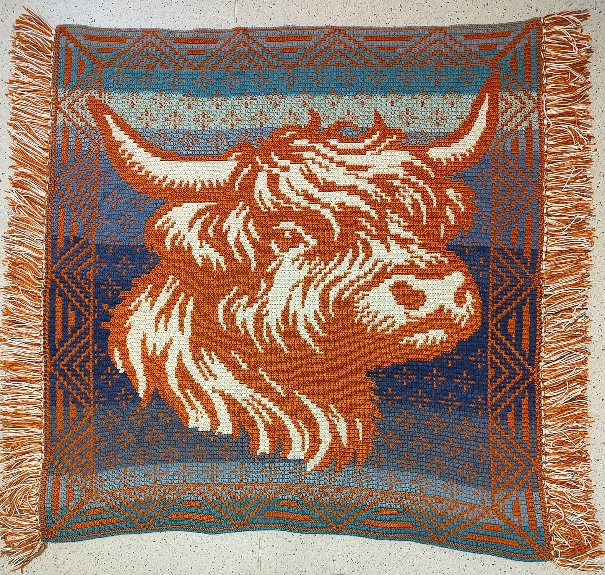 Highland Hamish Mosaic Crochet Pattern | Nerd Princess Designs