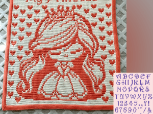 Princess Penelope Mosaic Crochet Pattern - Includes Alphabet!