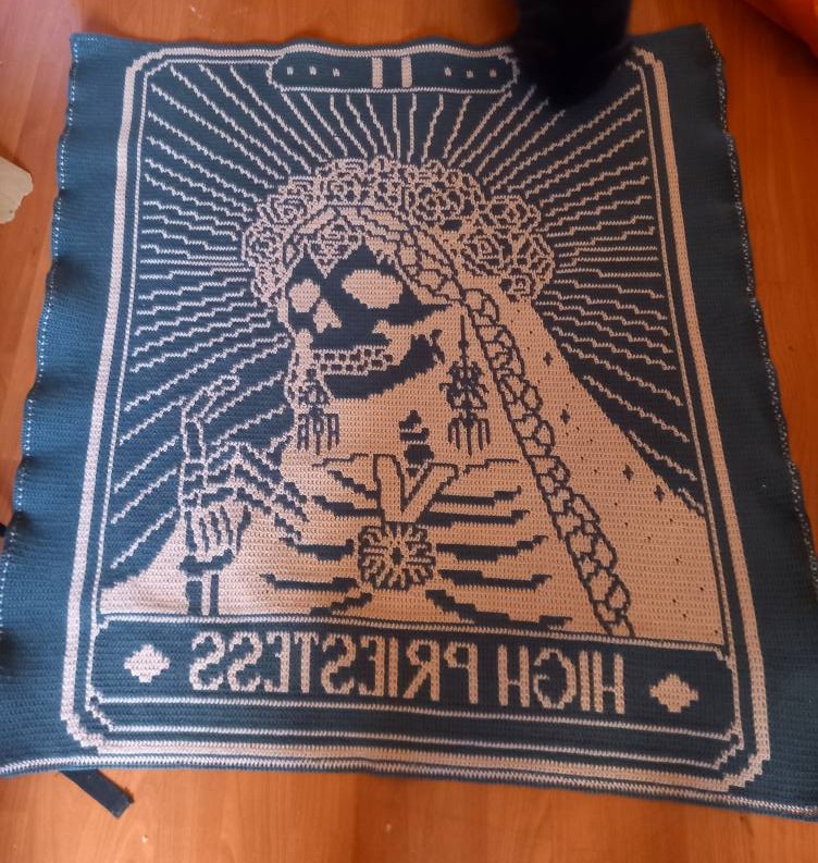 High Priestess Tarot Mosaic Crochet Pattern | Nerd Princess Designs