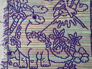 Cute-a-Saurus Dinosaur Mosaic Crochet Baby Blanket Pattern