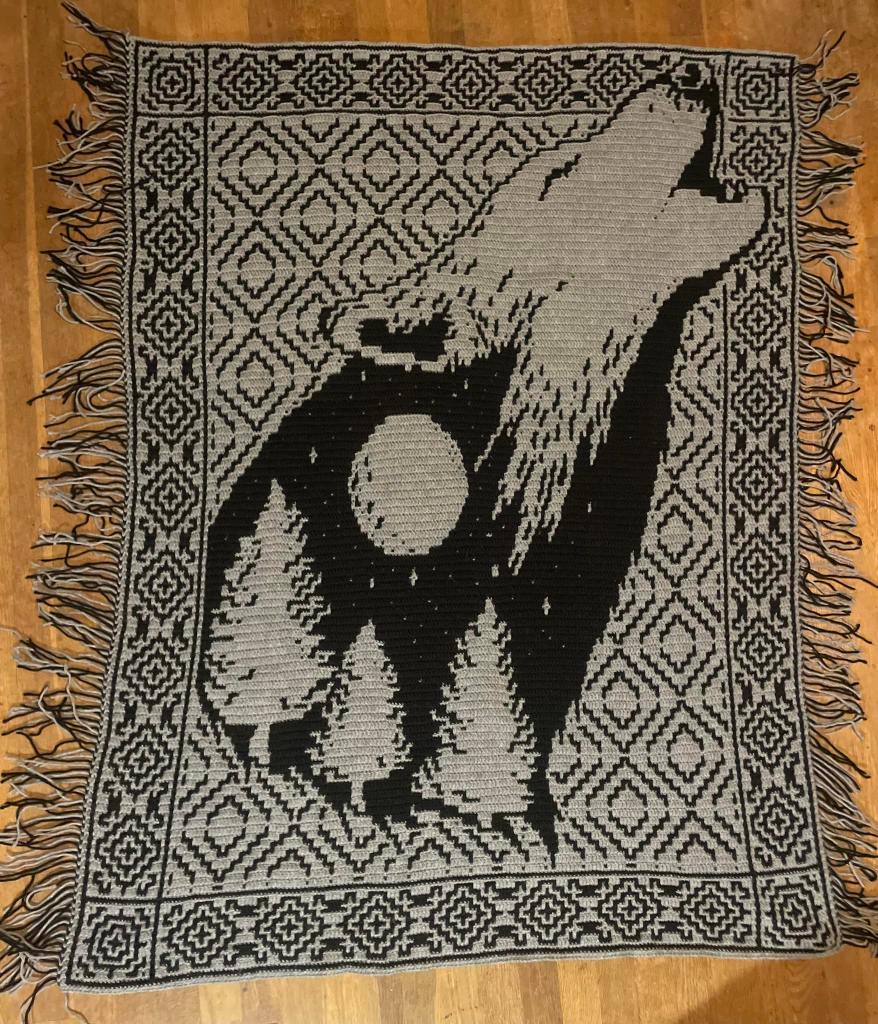 TENDERLOIN CROCHETテンダーロイン クロシェットK-Seven期 Moonlight Serenade Howling Wolf Mosaic Crochet Pattern | Nerd